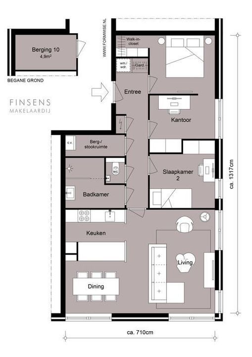 Funenpark 497 II, Bovenwoning in Amsterdam Plattegronden-0