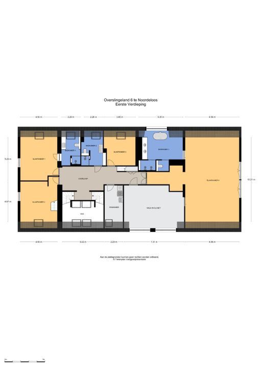 Overslingeland 6, Noordeloos plattegrond-