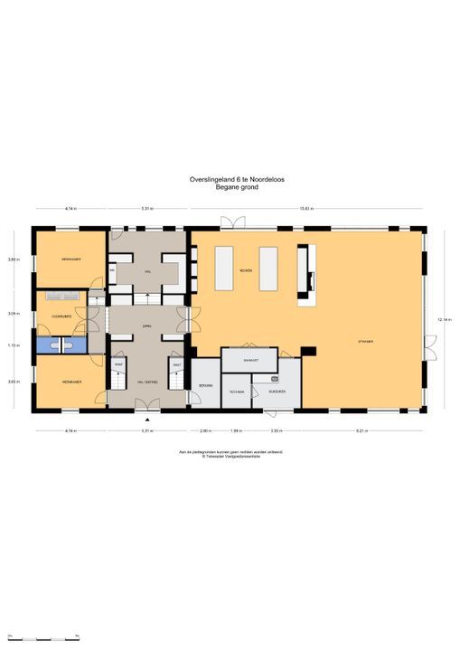 Overslingeland 6, Noordeloos plattegrond-