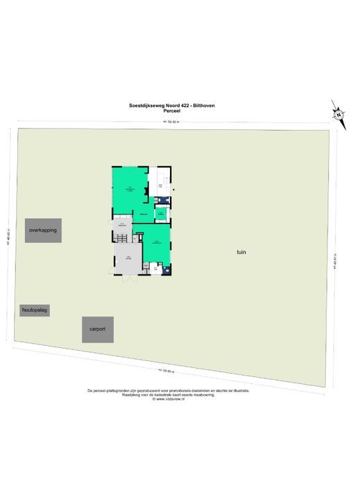 Soestdijkseweg Noord 422, Bilthoven plattegrond-