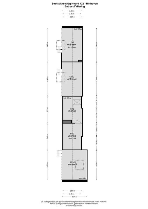 Soestdijkseweg Noord 422, Bilthoven plattegrond-