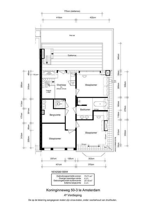 Koninginneweg 50 bv, Amsterdam plattegrond-