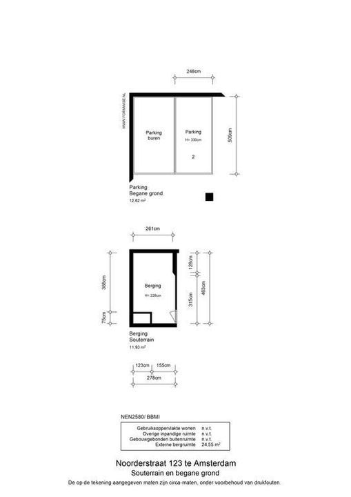 Noorderstraat 123 + PP, Amsterdam plattegrond-