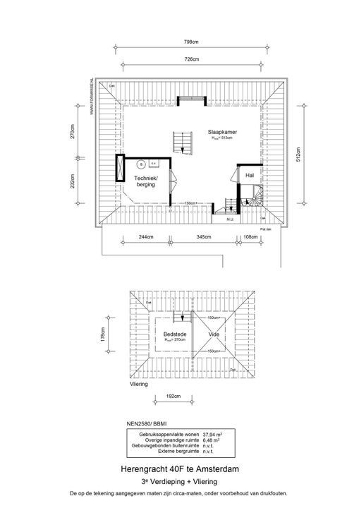 Herengracht 40 F, Amsterdam plattegrond-