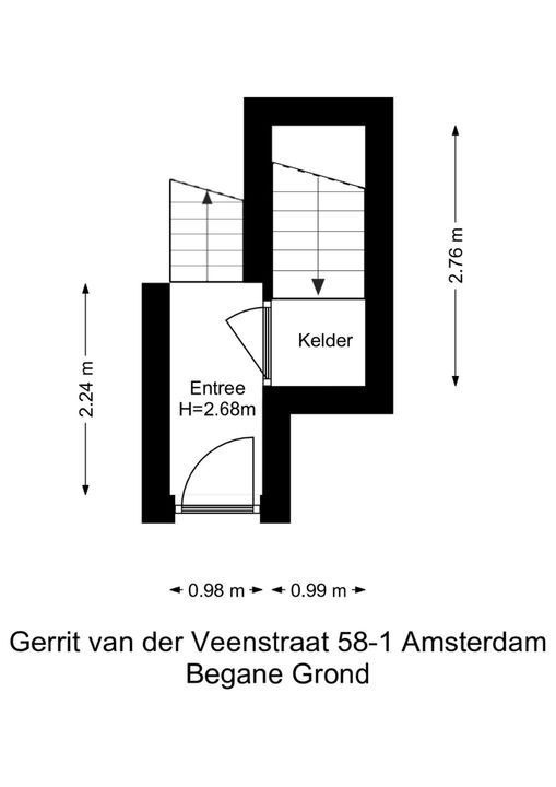 Gerrit van der Veenstraat 58 I, Amsterdam plattegrond-