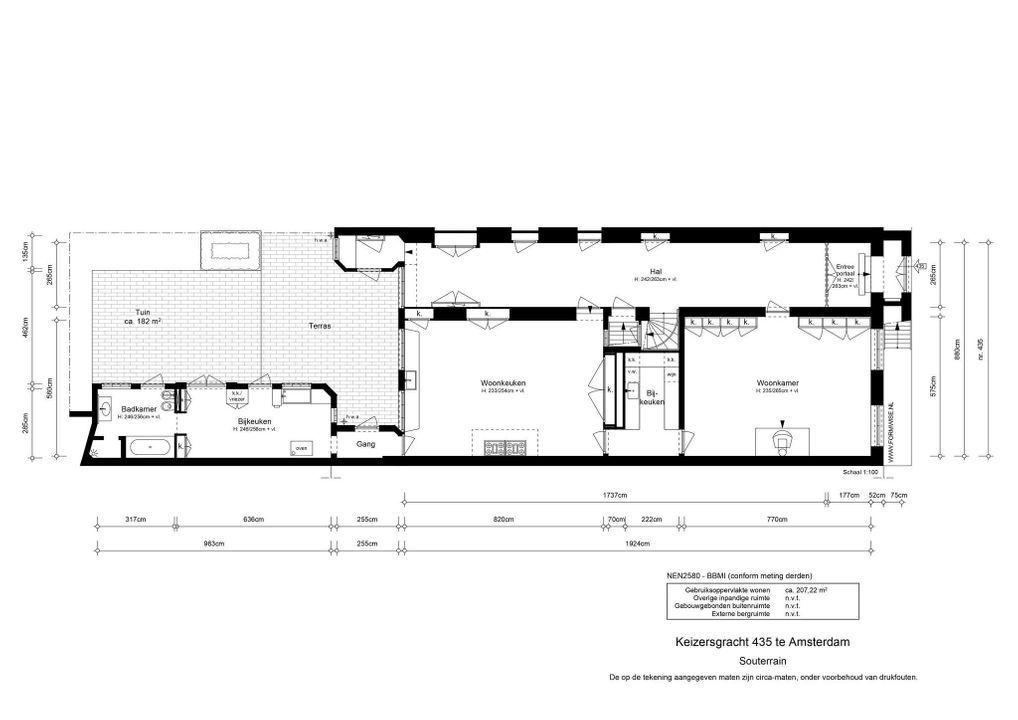 Keizersgracht 435, Amsterdam plattegrond-