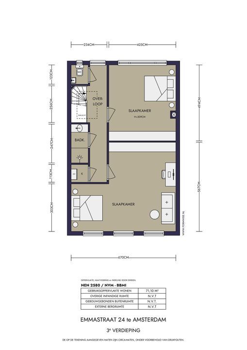 Emmastraat 24, Amsterdam plattegrond-