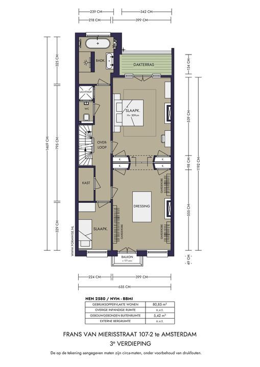 Frans van Mierisstraat 107 2+pp, Amsterdam plattegrond-