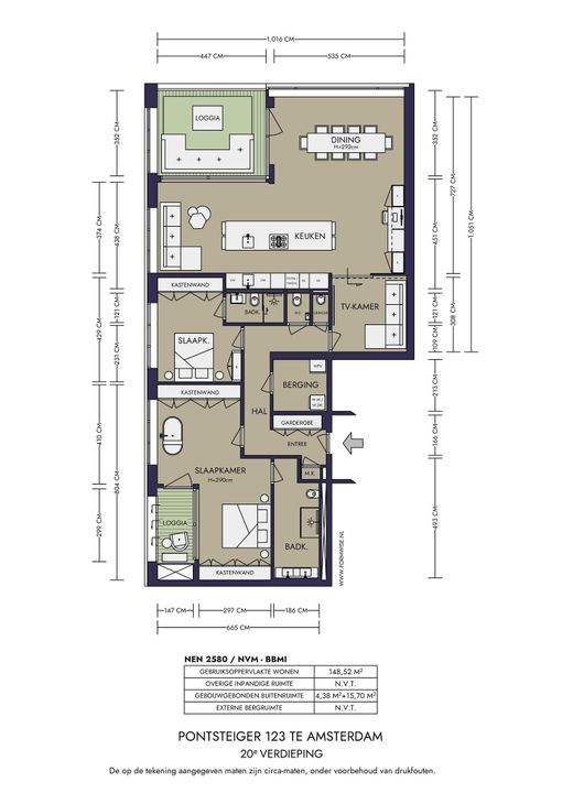 Pontsteiger 123, Amsterdam plattegrond-