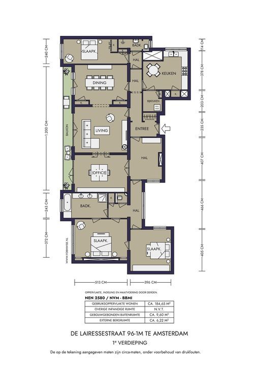 De Lairessestraat 96 1M, Amsterdam plattegrond-