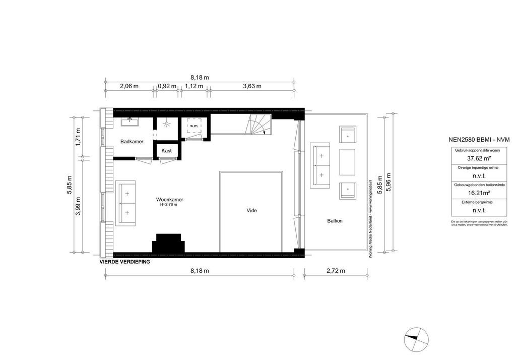 Van Breestraat 165 2, Amsterdam plattegrond-