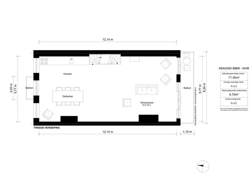 Van Breestraat 165 2, Amsterdam plattegrond-