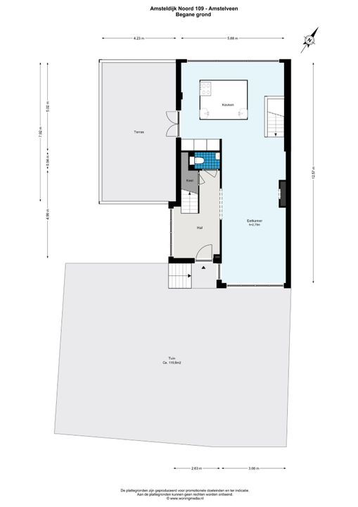 Amsteldijk Noord 109, Amstelveen plattegrond-