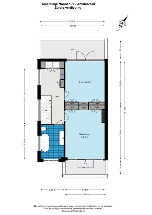 Amsteldijk Noord 109, Amstelveen plattegrond-