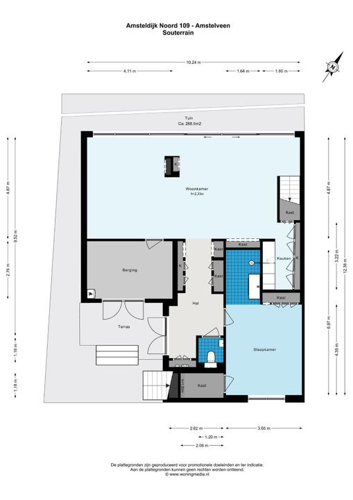 Amsteldijk Noord 109, Amstelveen plattegrond-