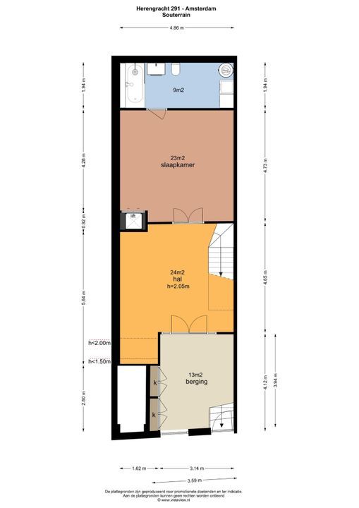 Herengracht 291, Amsterdam plattegrond-