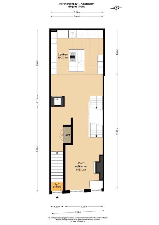 Herengracht 291, Amsterdam plattegrond-