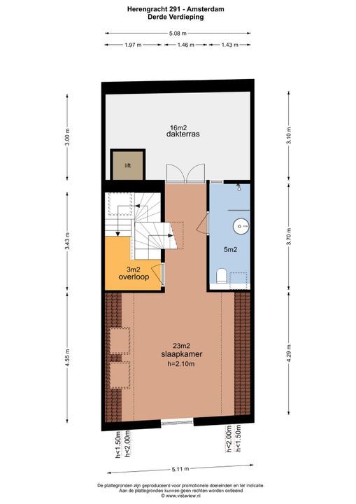 Herengracht 291, Amsterdam plattegrond-