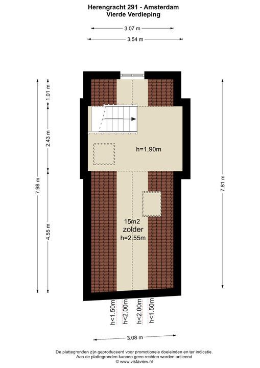 Herengracht 291, Amsterdam plattegrond-