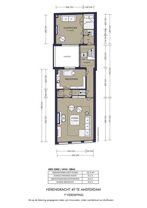 Herengracht 49, Amsterdam plattegrond-