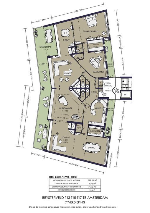 Beysterveld 113, Amsterdam plattegrond-