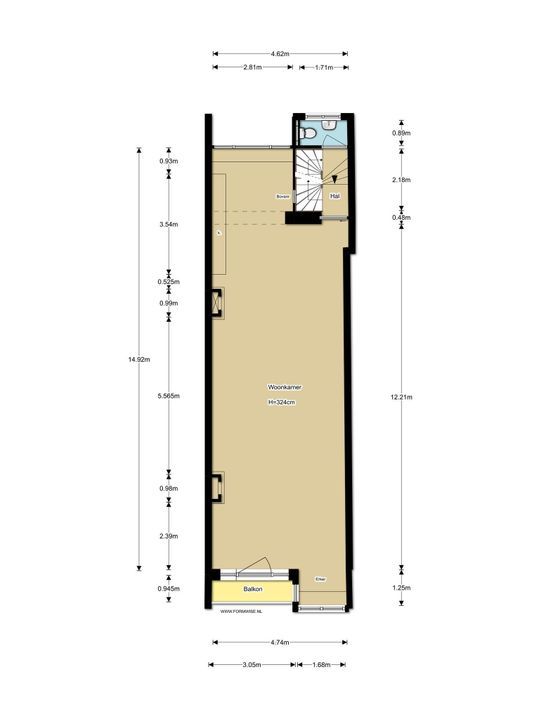 Van Breestraat 14, Amsterdam plattegrond-