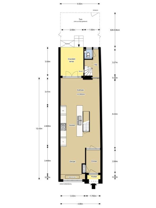 Van Breestraat 14, Amsterdam plattegrond-