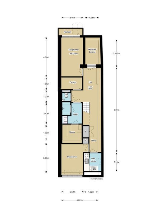 Van Breestraat 14, Amsterdam plattegrond-