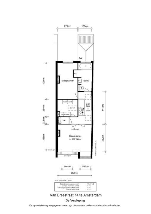 Van Breestraat 14, Amsterdam plattegrond-