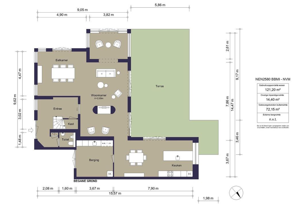 Handweg 35, Amstelveen plattegrond-