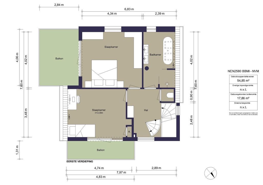 Handweg 35, Amstelveen plattegrond-