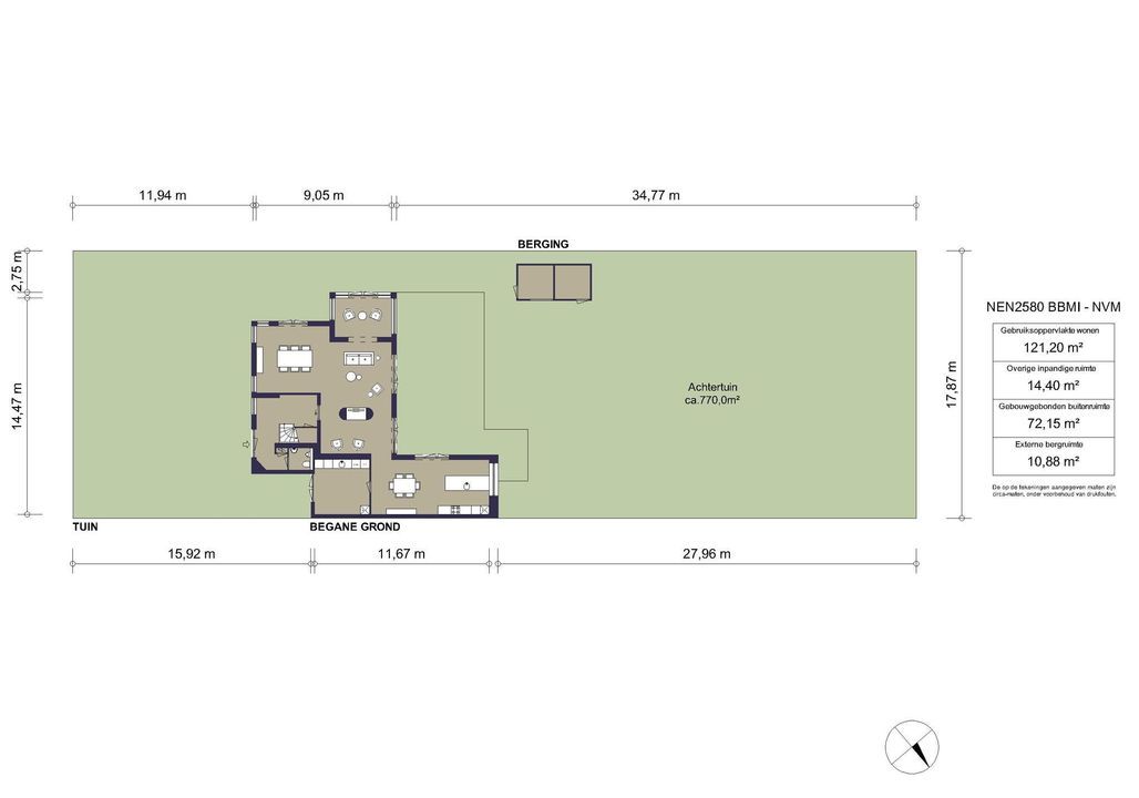 Handweg 35, Amstelveen plattegrond-