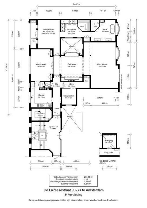 De Lairessestraat 90 3R, Amsterdam plattegrond-