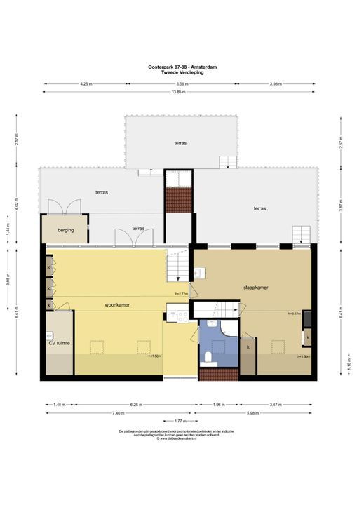 Patriciërshuis De Breitner, Amsterdam plattegrond-