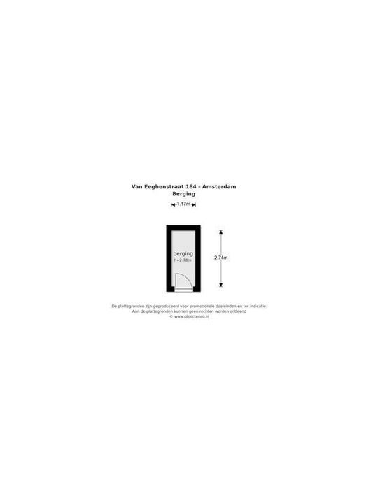 Van Eeghenstraat 184, Amsterdam plattegrond-