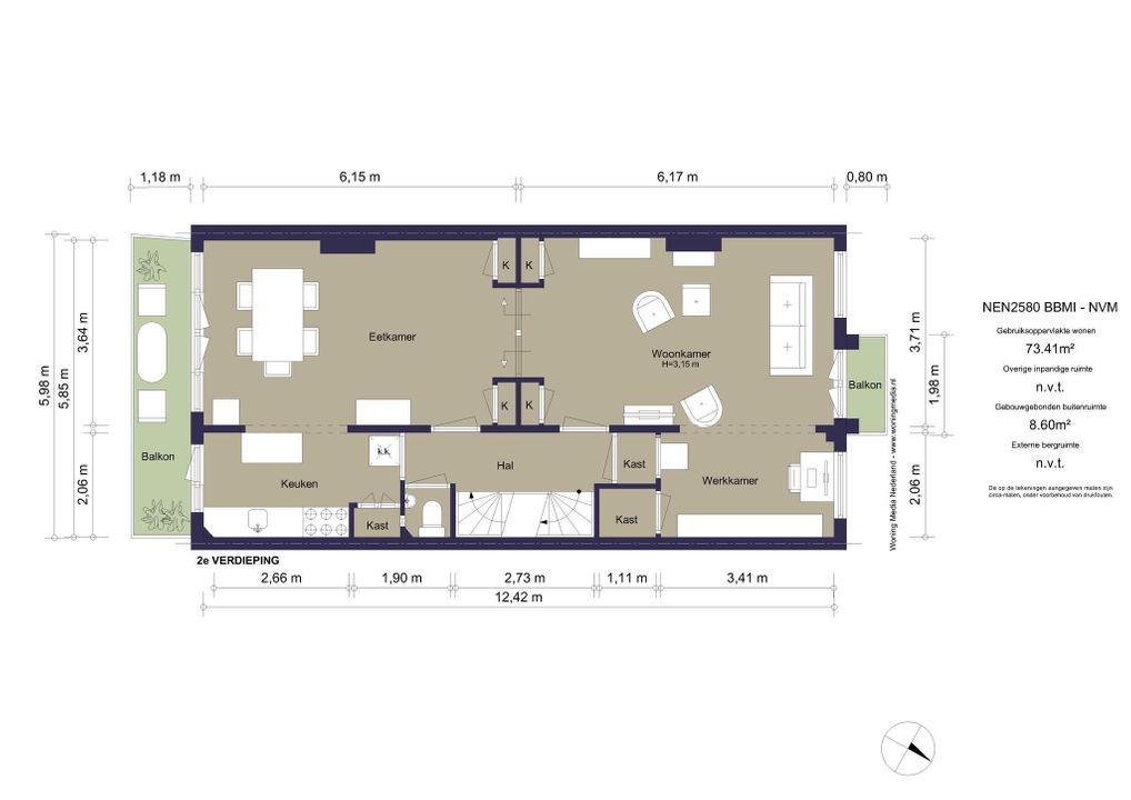 Van Breestraat 181 2, Amsterdam plattegrond-