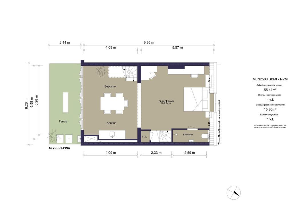 Van Breestraat 181 2, Amsterdam plattegrond-