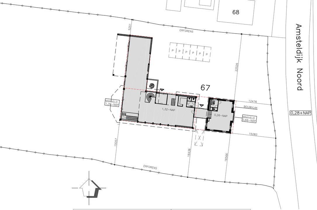 Amsteldijk Noord 67, Amstelveen plattegrond-