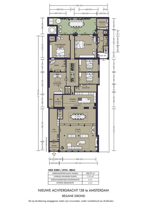 Nieuwe Achtergracht 138, Amsterdam plattegrond-