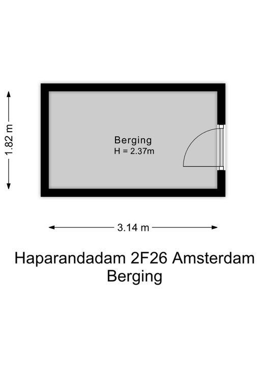 Haparandadam 2 F 26, Amsterdam plattegrond-