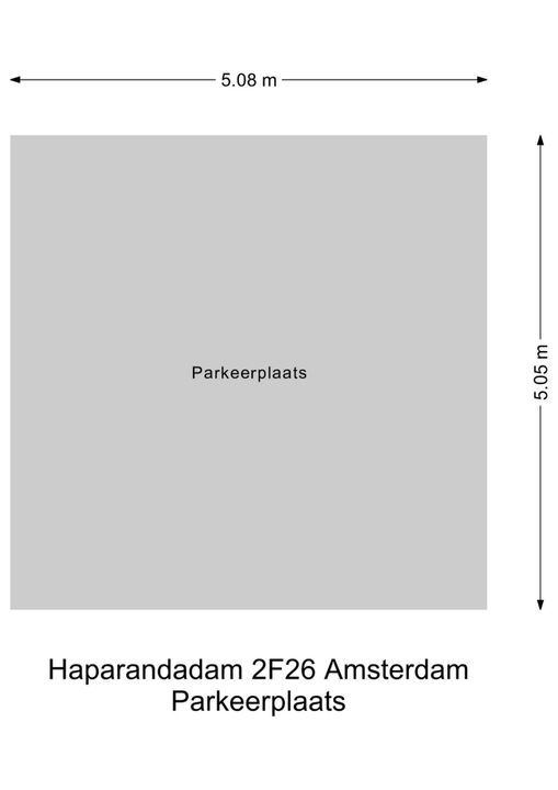 Haparandadam 2 F 26, Amsterdam plattegrond-