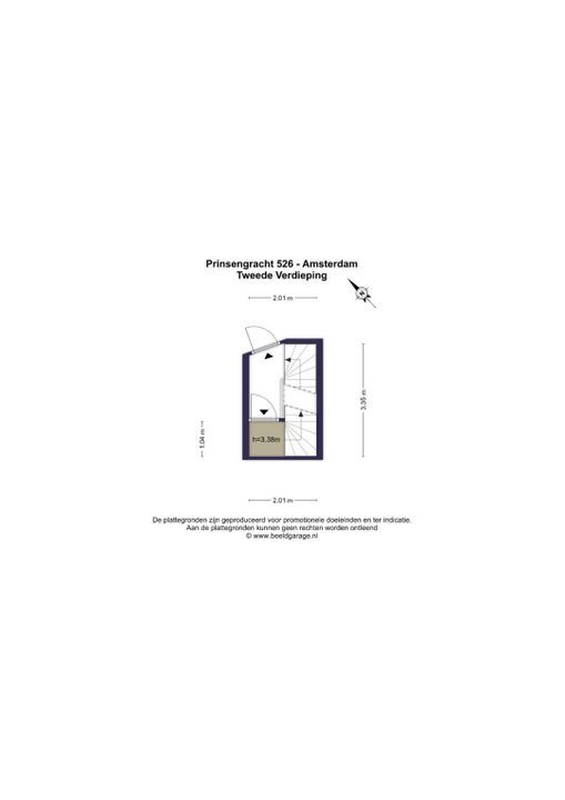 Prinsengracht 526 3, Amsterdam plattegrond-