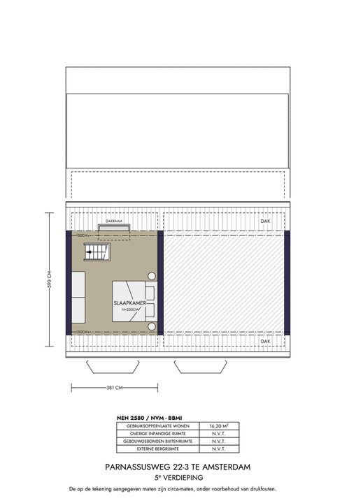 Parnassusweg 22 3, Amsterdam plattegrond-