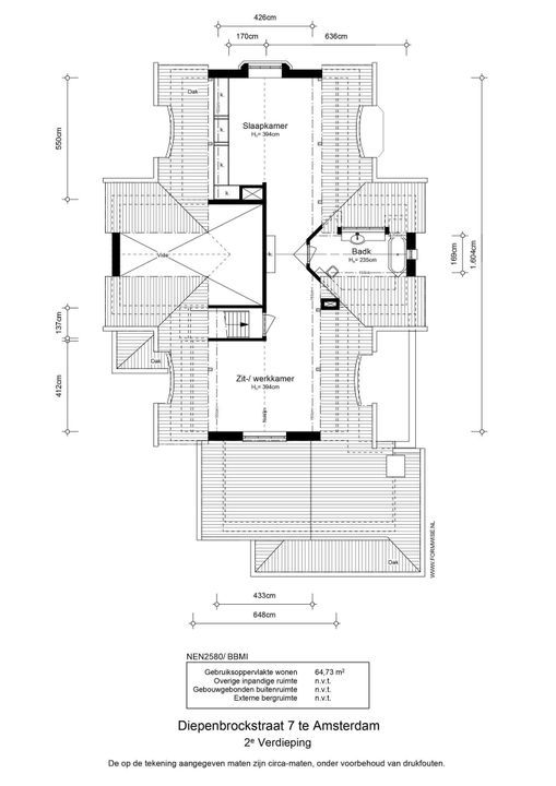 Diepenbrockstraat 7, Amsterdam plattegrond-