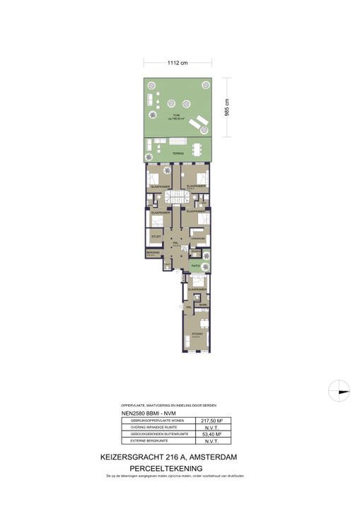 Keizersgracht 216 A, Amsterdam plattegrond-