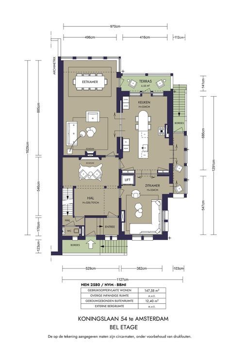 Koningslaan 54, Amsterdam plattegrond-