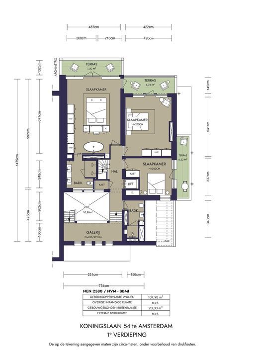 Koningslaan 54, Amsterdam plattegrond-
