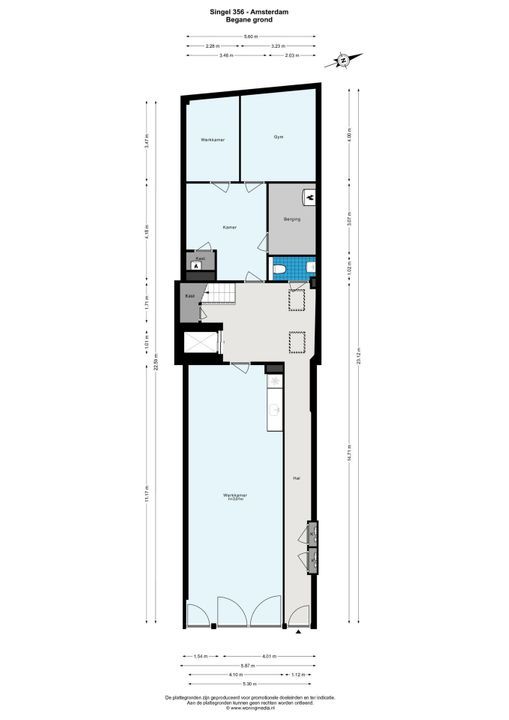 Singel 356 A, Amsterdam plattegrond-