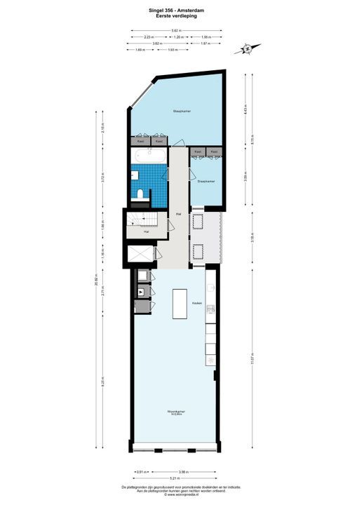 Singel 356 A, Amsterdam plattegrond-