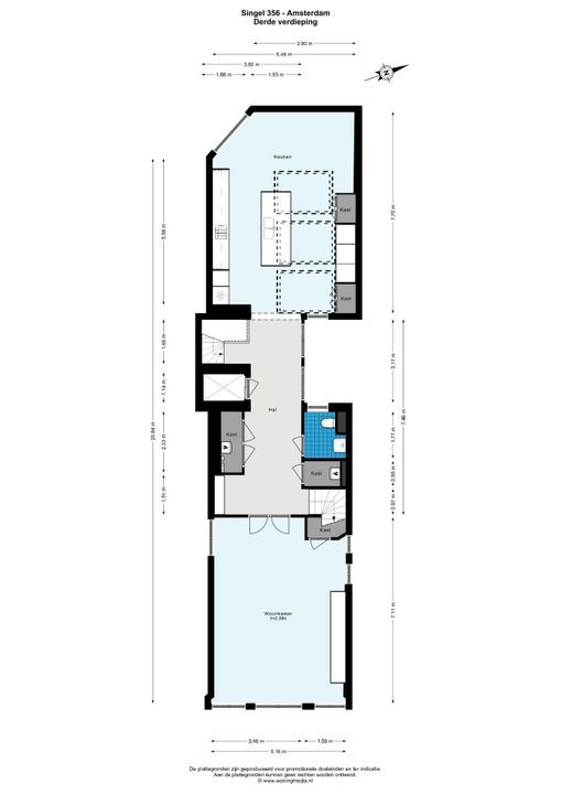Singel 356 A, Amsterdam plattegrond-
